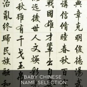 Baby Chinese Name Selection