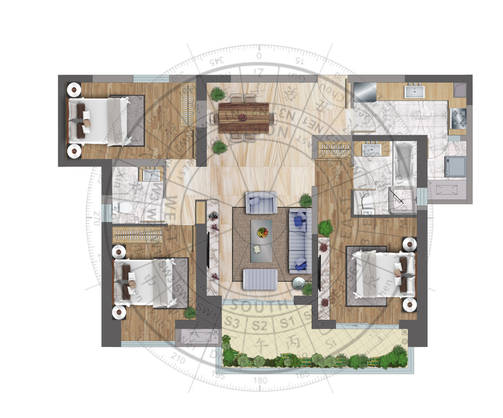 house feng shui floor plan